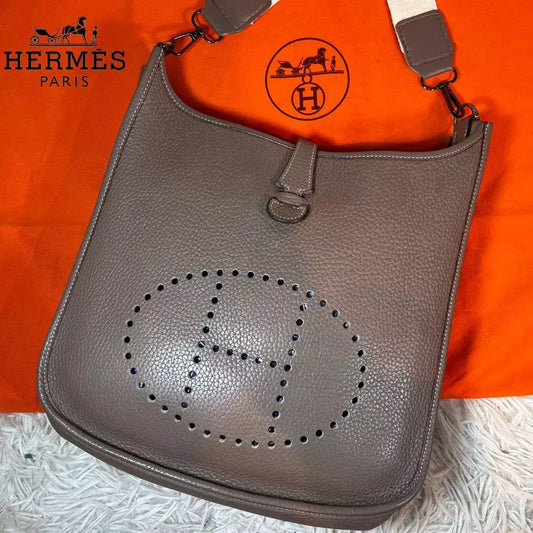 Hermes Evelyn I Shoulder bag Etoupe Togo Greige Brown Y5