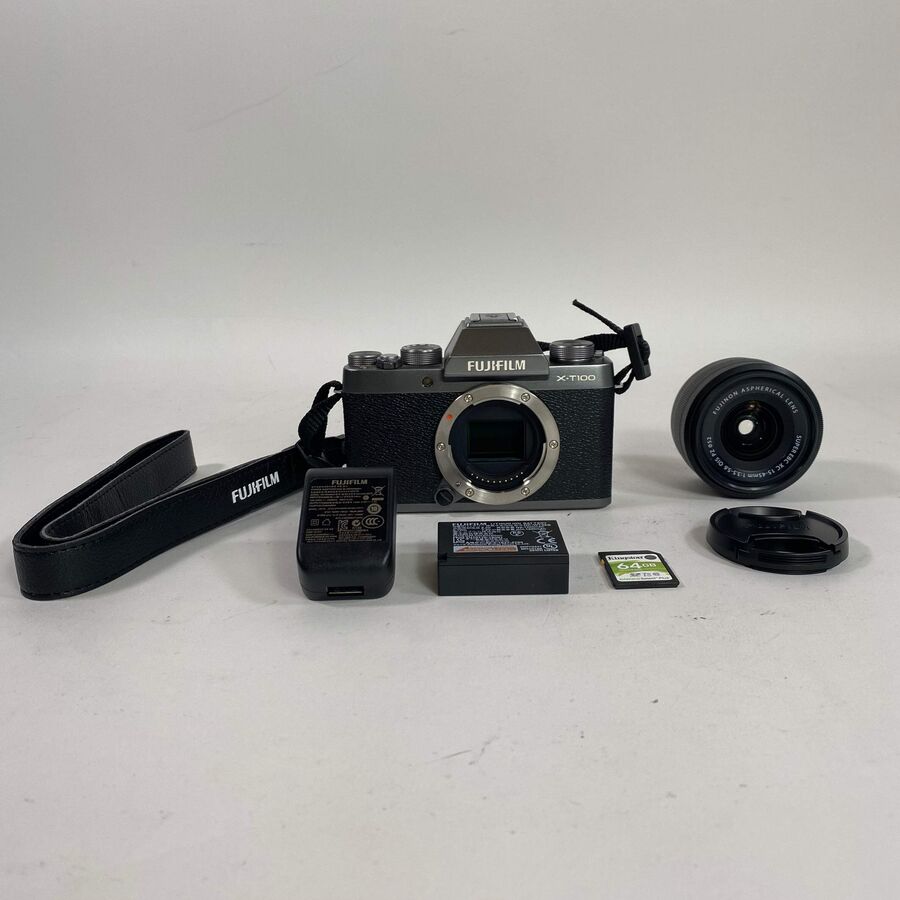 Fujifilm X-T100 FF180001 24.2MP Digital Camera w/ Fujifilm 15-45mm Lens