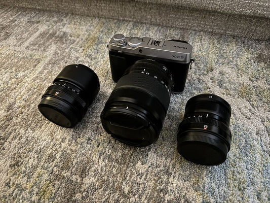 Fujifilm X-E3 24.3 MP Mirrorless Digital Camera (18-135mm, 50mm, and 23mm Lens)